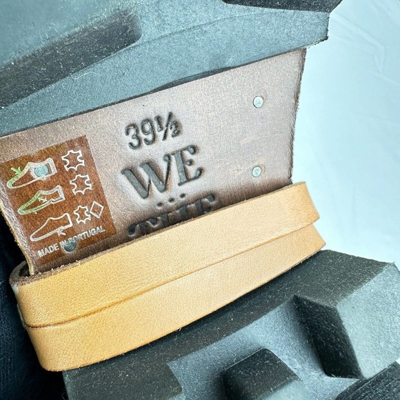 We The Free People Reya Women's Black Leather Harness Ankle Boots Sz 9-9.5 - Picture 15 of 16